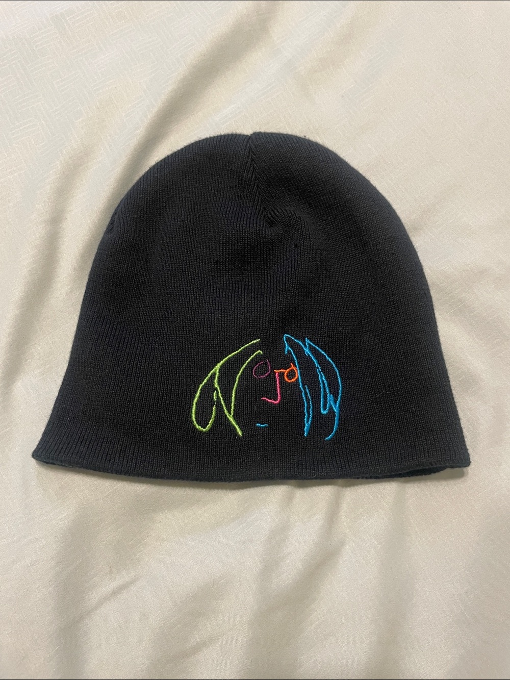 John Lennon - Small Black Beanie. Size small/medium